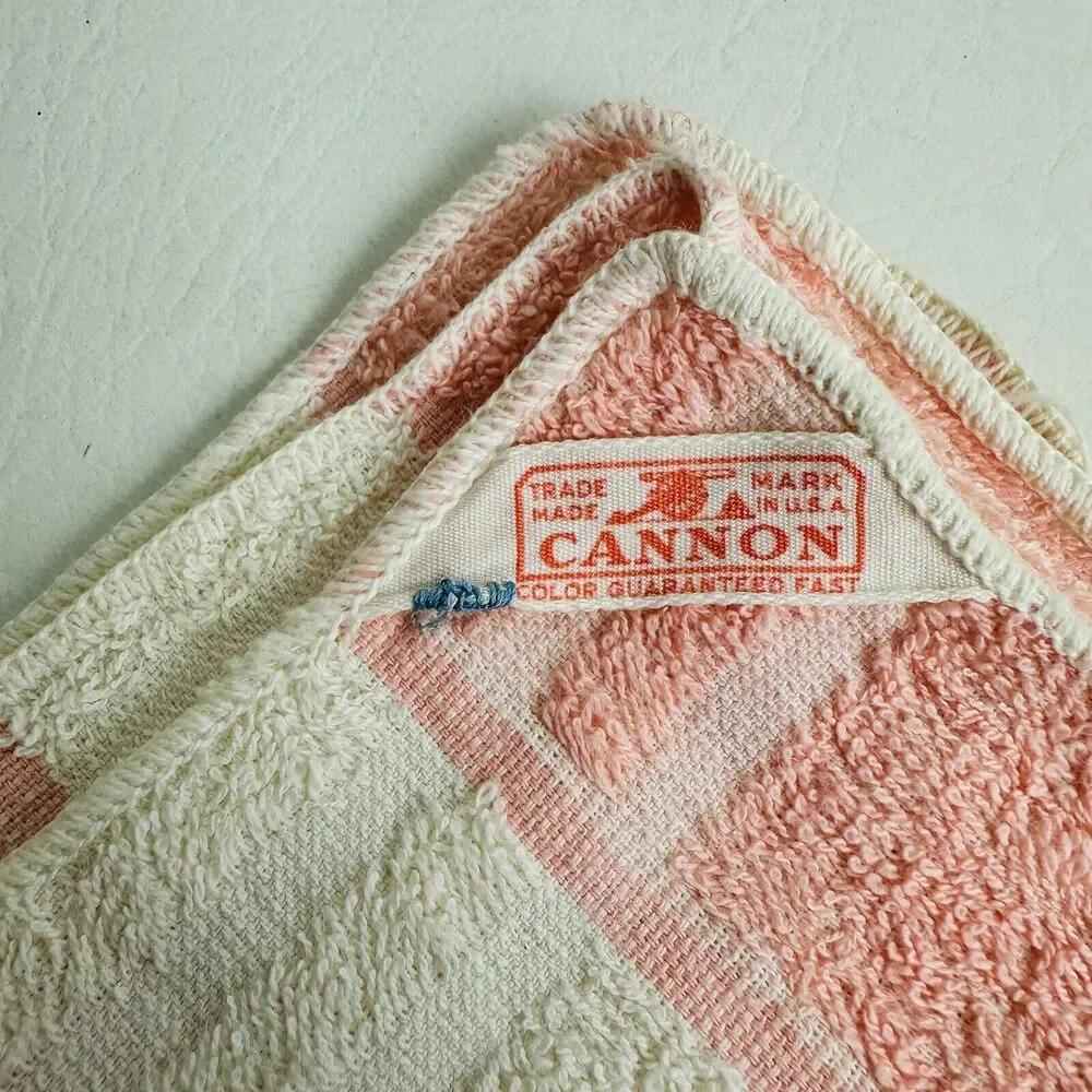 Vintage Cannon Cotton Wash Cloths Lot of 3‎ Bathroom Made In USA Textured NWOT